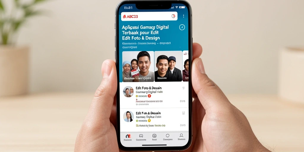 Antarmuka ABC33 menampilkan alat pengeditan intuitif dan fitur desain yang lengkap.