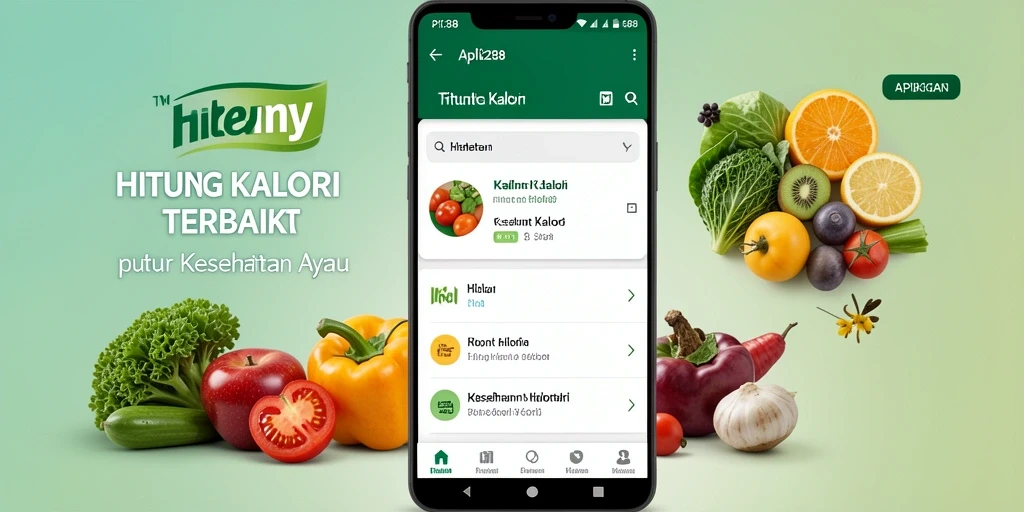 Tampilan antarmuka API288 saat menghitung kalori makanan.
