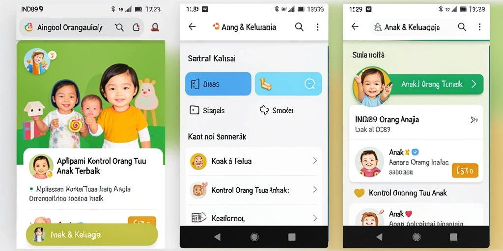 Antarmuka intuitif aplikasi Kontrol Orang Tua Anak IND89.