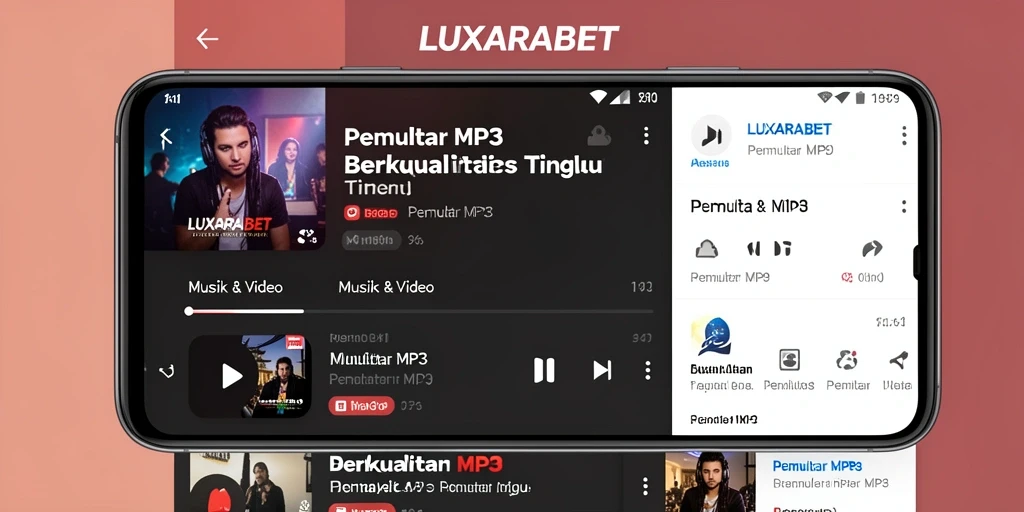 Antarmuka interaktif dan sederhana aplikasi Pemutar MP3.