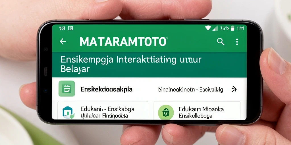 Antarmuka intuitif MATARAMTOTO untuk menjelajahi ensiklopedia.