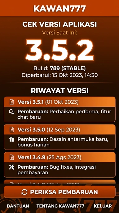 Riwayat Versi Aplikasi kawan777 untuk Pengguna Android